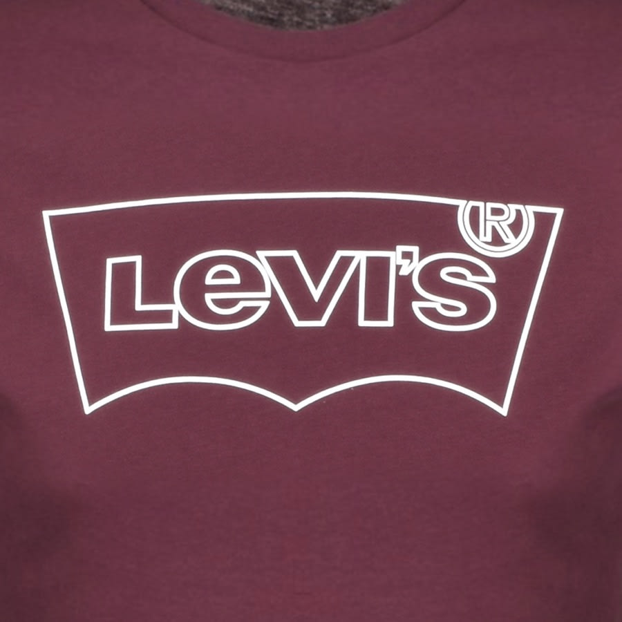 Alternative Image for ProductLevis Logo Crew Neck T Shirt Burgundy3